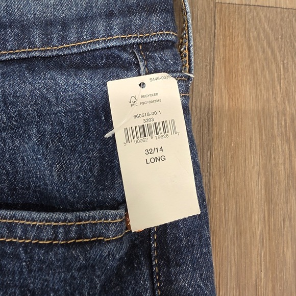 GAP Cheeky Straight High Rise Jeans Dark Wash Button Fly Women Size 14 32 Long - Picture 2 of 12